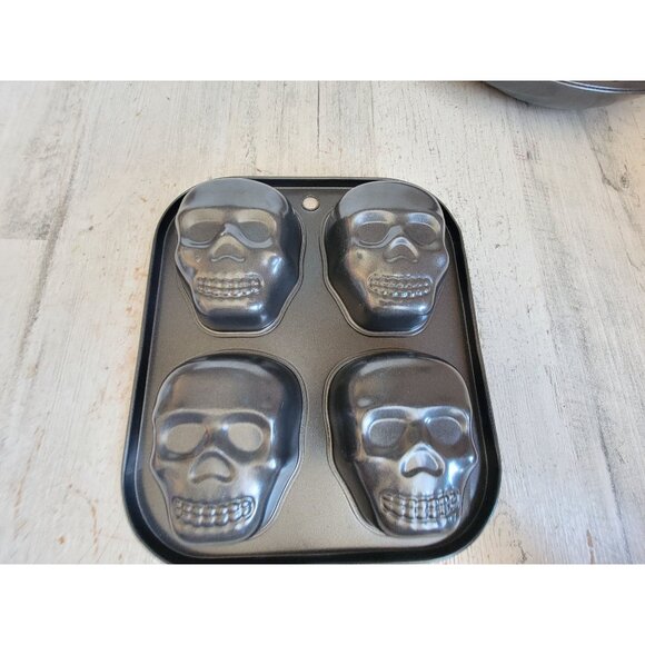 Baking mold pumpkin skull head kitchen accessory set home - Picture 6 of 8